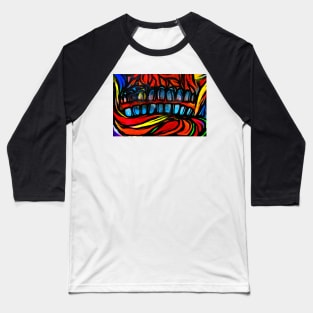 Skull Graffiti Street Art Camden London Baseball T-Shirt